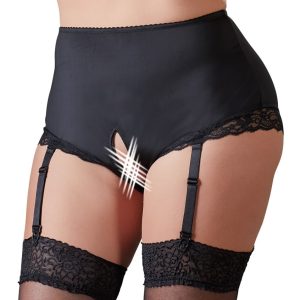 Crotchless Briefs with Suspender Straps