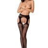open tights S005 black by Passion Erotic Line