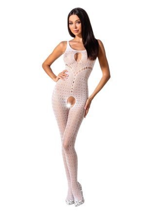white ouvert Bodystocking BS078 - S/L
