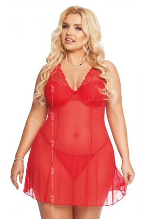 Punainen babydoll 1892 - Softline Pluse Size Collection