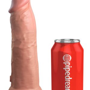 8" Vibrating + Dual Density Silicone Cock