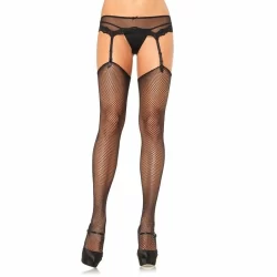 Leg Avenue Fishnet Stockings 100% Polyamide Adjustable One Size Black