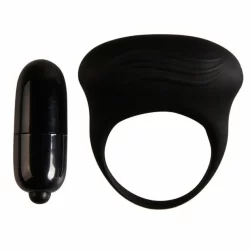 Pretty Love Bertram Black Silicone Vibrating Pleasure Ring 100% Medical Grade