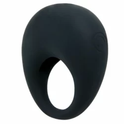 Pretty Love Trap Silicone Vibrating Ring Black - Adjustable Comfort Design