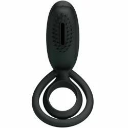 Alternative view of Pretty Love Esther Intimate Silicone Ring with Vibrating Feature Black