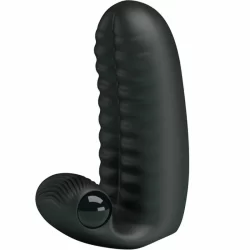 Pretty Love Abbott Black Intimate Finger Device Textured Silicone