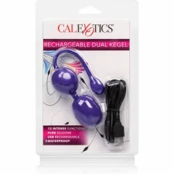 Alternative view of CalExotics Rechargeable Dual Kegel Trainer Purple 9x3.25cm Silicone