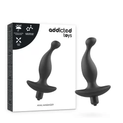 Addicted Toys Model 1 Intimate Black Vibrating Silicone Massager 8x1.5cm