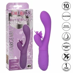 Alternative view of CalExotics Butterfly Kiss Flutter Violet - Dual Motor Rechargeable Massager
