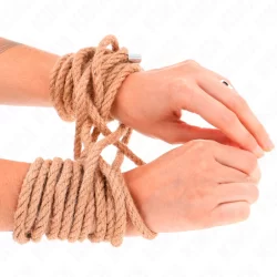 KINK Hemp Rope with Metal Tip 20m - Durable Natural Bondage Tool