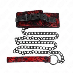 Alternative view of KINK Genuine Leather Lace Collar & Leash Set 105 cm - Elegant Black