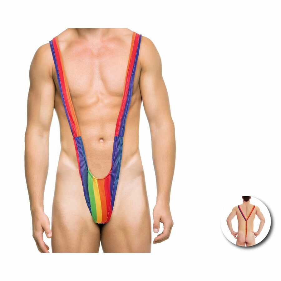 Pride Men’s Trikini Rainbow Flag - Colorful Party Costume - Asu ja Lelu