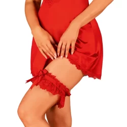 Obsessive Amor Cherris Red Lace Garter One Size Elegant Accessory