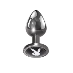 Alternative view of Playboy Pleasure Tux Small Aluminum Plug with Iconic Bunny Base