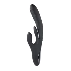 Playboy Pleasure Rapid Rabbit Black - Multi-Action Intimate Device, 10"