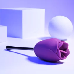 Alternative view of Playboy Pleasure Petal Vibrator Wild Astor - Rose-Shaped Silicone Device