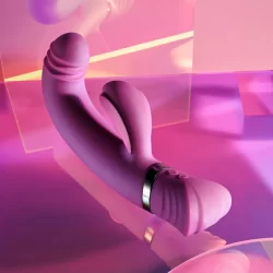 Alternative view of Playboy Pleasure Tap That Vibrator Purple - 9-Speed Curved Silicone Model