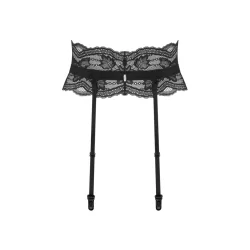Alternative view of Obsessive Nutris Black Lace Garter Belt XS/S - Adjustable, Elegant Design