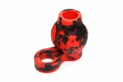 XR Brands Hell Hound Silicone Red Ball Ring & Stretcher, 88.9 mm