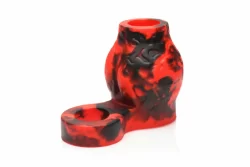 Alternative view of XR Brands Hell Hound Silicone Ball Stretcher Sleeve Red 68.6mm