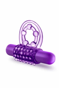 Alternative view of Blush Play With Me The Player Vibrating Dual Support Ring TPE Blue