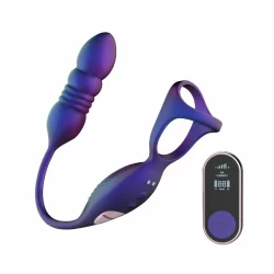 Hueman Deep Impact Dual-Action Silicone Intimate Ring Purple