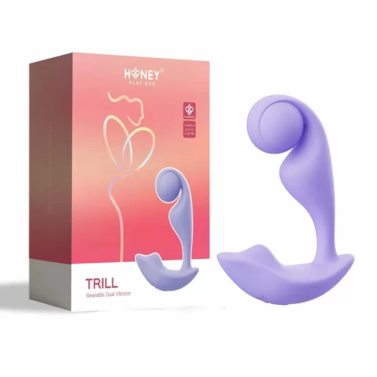 HoneyPlayBox Trill Wearable Smart Vibrator Purple - Pressure Sensor & App Control