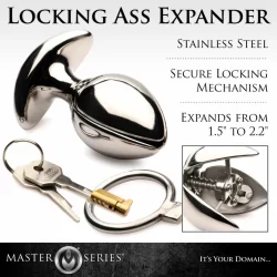 Alternative view of Master Series Vault Stainless Expander Plug with Locking System, Silver