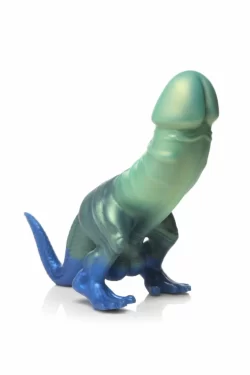 XR Brands Jurassic Series Silicone Prehistoric Model Green-Blue L