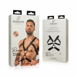 Alternative view of Rocco Bondage Adjustable Faux Leather Harness Black - Unisex Fit