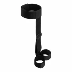 Alternative view of Bedroom Fantasies Soft Straps Adjustable Arm & Neck Restraint Black