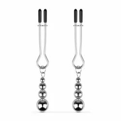 Bedroom Fantasies Silver Adjustable Pressure Nipple Clamp Set