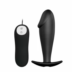 Svakom Primo Silicone Vibrating Plug with Wireless Remote, Black, Small