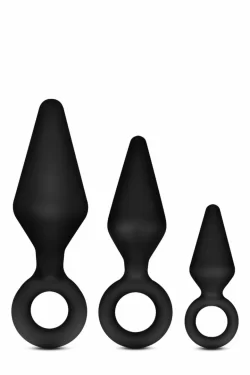 Blush Novelties Anal Adventures Platinum Silicone Plug Set 3 Sizes