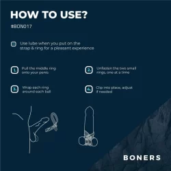 Alternative view of Boners 8-Style Adjustable Silicone Ring System for Gentle Support