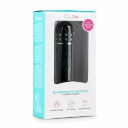 Alternative view of Love Diamond Black Mini Vibrator - Textured Multi-Speed Compact Model