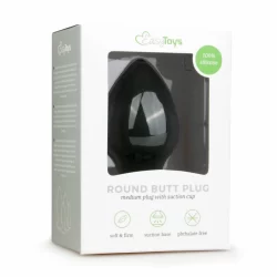 Alternative view of EasyToys Round Plug Black XL - Silicone Intimate Accessory with Suction Base