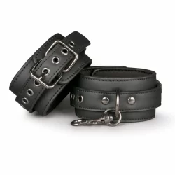 EasyToys Ankle Cuffs Faux Leather Adjustable Black 13-30cm