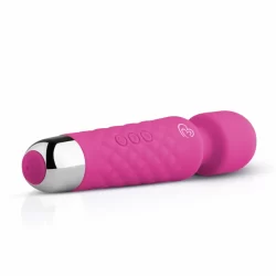 Alternative view of EasyToys Mini Wand Massager Pink - Compact Rechargeable Silicone Model