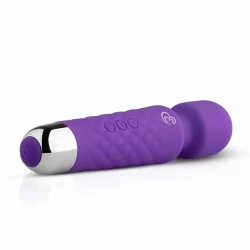 Alternative view of EasyToys Mini Wand Massager Purple - 18 Modes, Waterproof, Compact Design