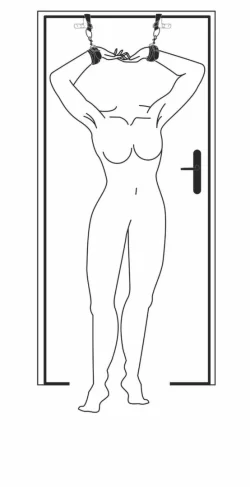 Alternative view of EasyToys Adjustable Over the Door Wrist Restraint System, Black