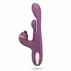 Alternative view of Vibe Collection Trio Tap Multi-Function Silicone Stimulation Device Pink