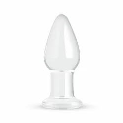 Glas Medium Crystal Clear Glass Intimate Plug - 3.9 cm, Smooth Surface