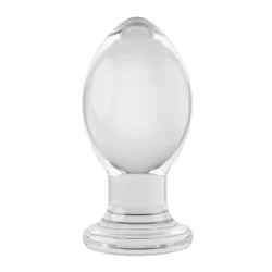 Alternative view of Evolved Crystal Ball Plug - Clear Silicone Base, Smooth Plastic Shape