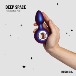 Alternative view of Hueman Deep Space Vibrating Plug Silicone 10 Modes Black