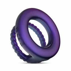 Alternative view of Hueman Jupiter Dual Vibrating Ring Purple - 10-Mode Silicone System