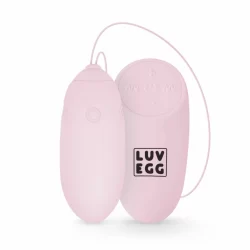 LUV EGG Pink Wireless Silicone Vibration System, 12 Modes, Waterproof