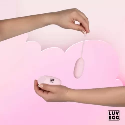 Alternative view of LUV EGG Pink Wireless Silicone Vibration System, 12 Modes, Waterproof