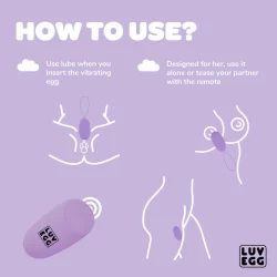 Alternative view of Easytoys Luv Egg XL Purple - Remote-Controlled Silicone Intimate Device