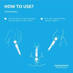 Alternative view of My Magic Wand Blue - 6-Speed Professional Massager, 32cm, Silicone